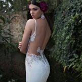 Berta Bridal Vestido de novia con espalda abierta