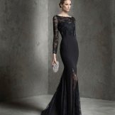 Black evening dress by Pronovias