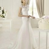 Wedding dress from MANUEL MOTA collection by Pronovias with lace