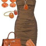 Accessoires pour une robe marron