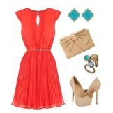Red Flared Dress Accessories
