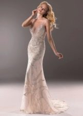 transparentes Brautkleid im Meerjungfrau-Stil mit Schleppe