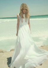 Boho pludmales kāzu kleita
