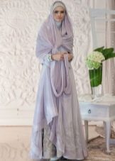 Alyvinė musulmoniška vestuvinė suknelė