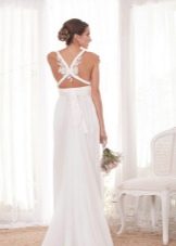 Anna Campbell vestido de noiva com as costas abertas
