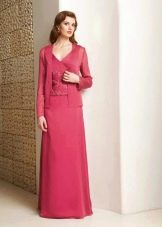 Raspberry Mother of the Bride Evening Dress