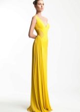 שמלת ערב צהובה מבית רני זכם