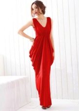 Червена евтина вечерна рокля