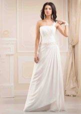 Grecka suknia ślubna z jednym paskiem