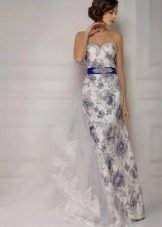 فستان زفاف بلون مستقيم