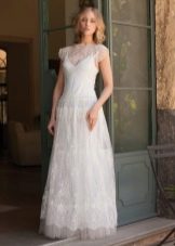 Provanso stiliaus nėrinių vestuvinė suknelė