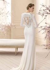 Uždara vestuvinė suknelė iš Sabbotin 2016 su ažūrine nugara