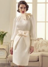 Vestido de novia corto cerrado de la colección Burnt by Tatiana Kaplun's luxury