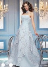 Vestit de núvia de línia A blau clar