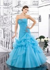 Brautkleid im Meerjungfrau-Stil in Blautönen