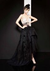 White and Black Evening Dress by Yolan Chris