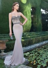 Evening dress in pastel color