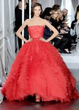 Rode trouwjurk van Christian Dior