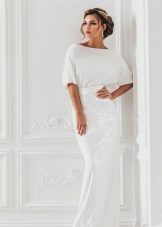 Straight Fitted Wedding Dress with Sleeves