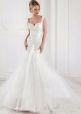 Сватбена рокля русалка с корсет