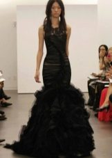 Gaun pengantin dari koleksi Vera Wang 2012 hitam
