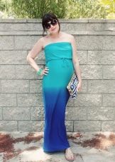فستان أزرق فيروزي