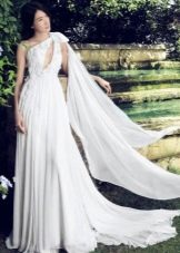 One Shoulder A-Line Wedding Dress