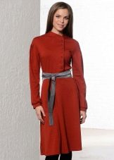 Wine colored dress with terracotta shade