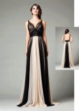 Biało-czarna grecka sukienka