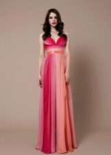 Ružičasta haljina od šifona