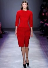 Váy dệt kim màu đỏ