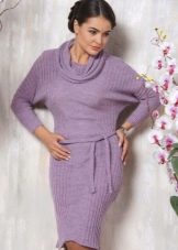 Rochie tricotata cu guler pentru grasime