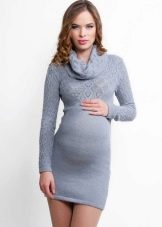 Vestido de maternidade tricotado quente