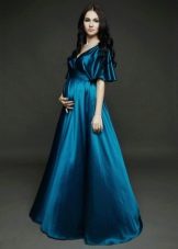 Niebieska sukienka ciążowa