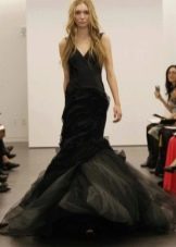 Schwarzes Couture-Hochzeitskleid