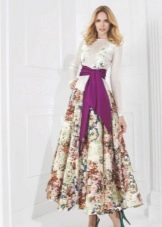Floral Print Long Skirt Dress