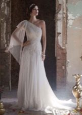 Grieķu mežģīņu kāzu kleita