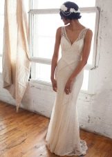 Look și rochie de nuntă în stil Gatsby pentru mireasă