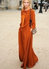 Long Terracotta Dress for Blonde