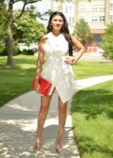 Bijela ljetna asimetrična haljina