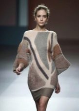 Knitted dress with sleeves