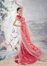 Vjenčanica crvena haljina od guipure