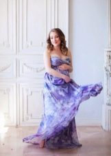 Liliowa sukienka ciążowa