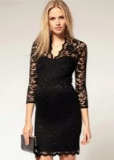 Дантелена рокля за бременни