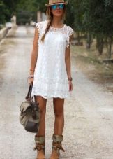 A-line dress and white lace