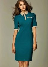 Polo dress with buttons