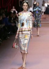 Kleid mit Kinderzeichnungen Dolce Gabbana