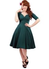 50. gadu vintage zaļa kleita
