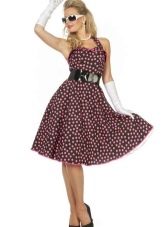 Vintage bodkované šaty z 50. rokov