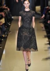 Bagong bow lace black dress